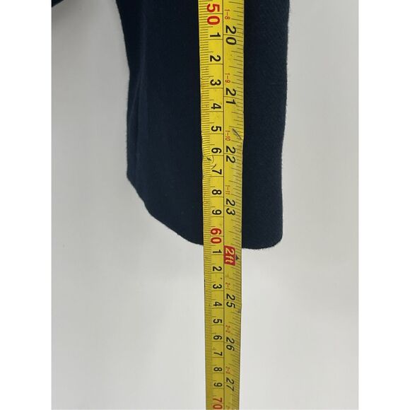 Talbots‎ Blazer Jacket Military Women 8 Navy Blue Gold Buttons Stand up Collar - Picture 7 of 10